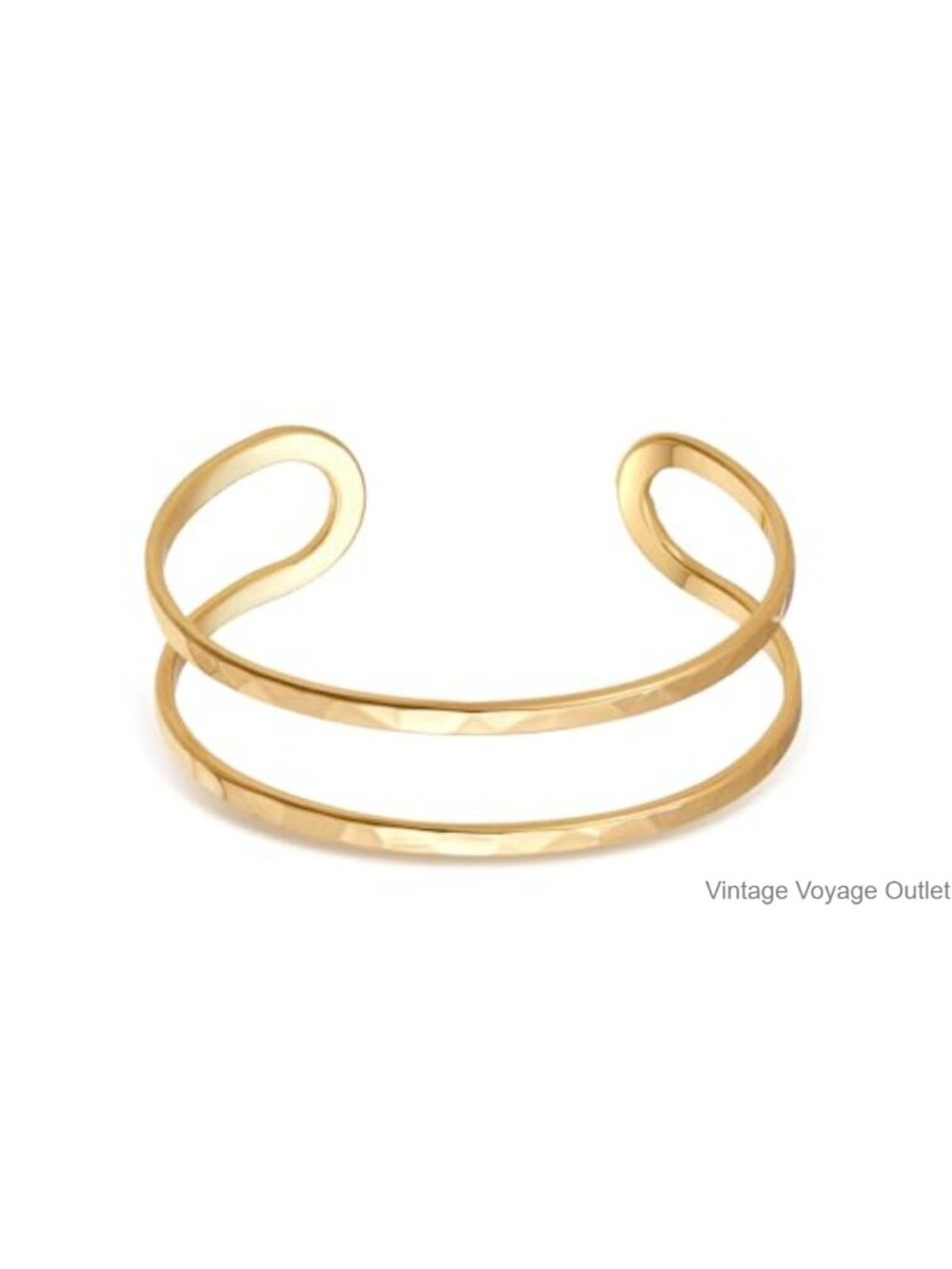 Brass Cuff Bracelet Open Bangle Minimalist Stackable Women's Jewelry